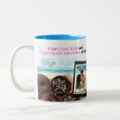 Eeuwige zaligheid & chocolade orgasmes, oh mijn! M Tweekleurige Koffiemok (Links)