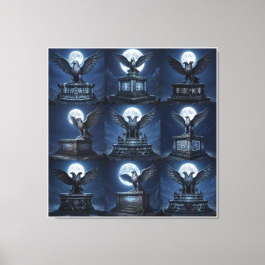 Eeuwige Zilveren Gravures Canvas Afdruk (Voorkant)