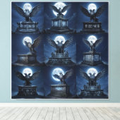 Eeuwige Zilveren Gravures Canvas Afdruk (Insitu (Houten vloer))