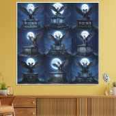 Eeuwige Zilveren Gravures Canvas Afdruk (Insitu (Woonkamer))