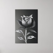 Eeuwige Zilveren Roos Canvas Afdruk (Voorkant)