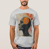 Eeuwige Zon: Memento Mori Halftone Collage T-Shir T-shirt (Voorkant)