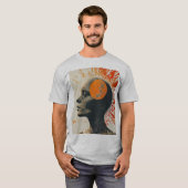 Eeuwige Zon: Memento Mori Halftone Collage T-Shir T-shirt (Voorkant volledig)