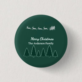 Eeuwiggroene slee familiewinterglow ronde button 3,2 cm
