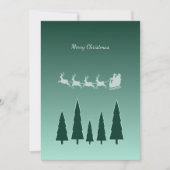 Eeuwiggroene slee kerst uitnodiging gloed (Voorkant)