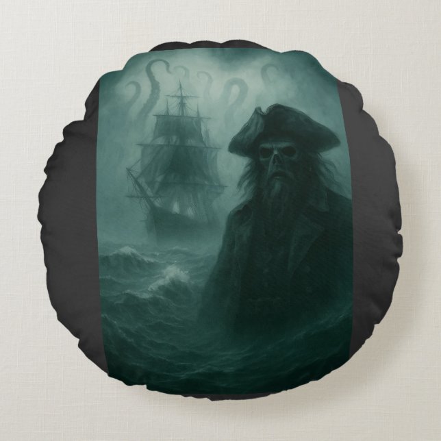 Eeuwigheid op Zee Rond Kussen (Voorkant)