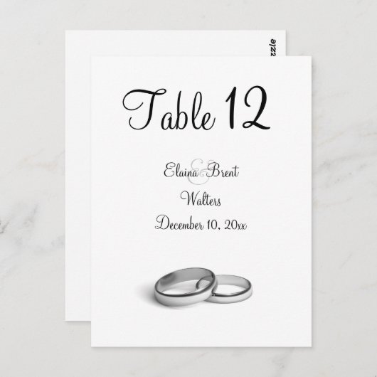 eeuwigheidstabel briefkaart (Voorkant / Achterkant)