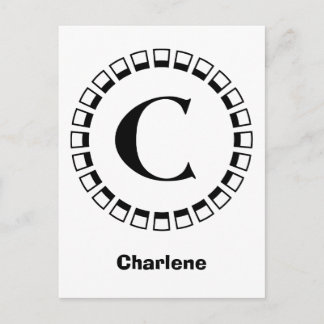  eeuwwisseling, monogram C Briefkaart