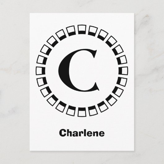  eeuwwisseling, monogram C Briefkaart (Voorkant)