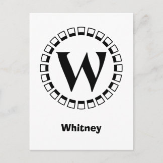  eeuwwisseling, monogram W Briefkaart