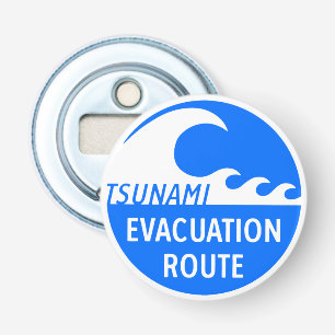 Eevacuatieroutewegteken Button Flesopener