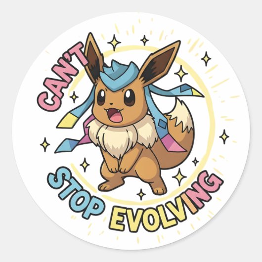 Eevee Evolution Sticker | Pokemon Evolution Pack V (Voorkant)