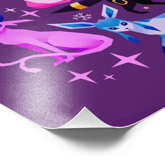 Eeveelutions dark purple print foto afdruk (Hoek)