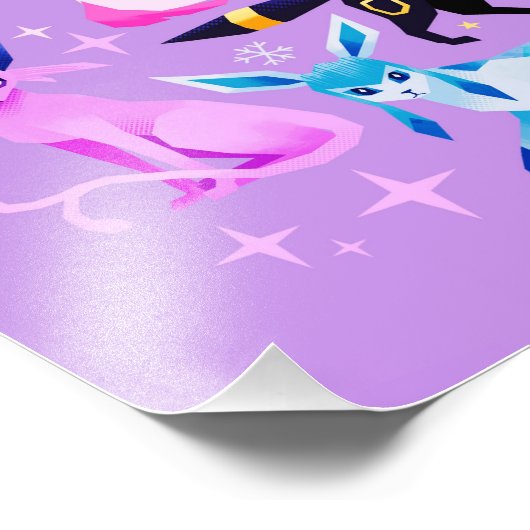 Eeveelutions light purple print foto afdruk (Hoek)