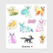 Eeveelutions sticker set