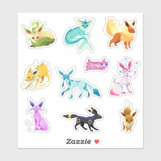 Eeveelutions sticker set (Vel)