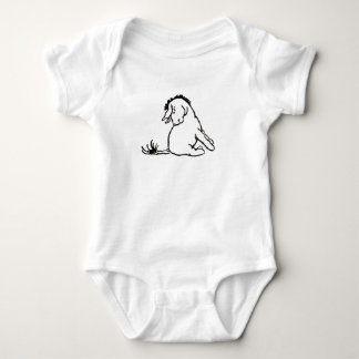 Eeyore die naar zijn staart kijkt Baby Bodysuit