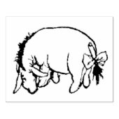 Eeyore inspecteert zijn staart rubberstempel (Afrduk)