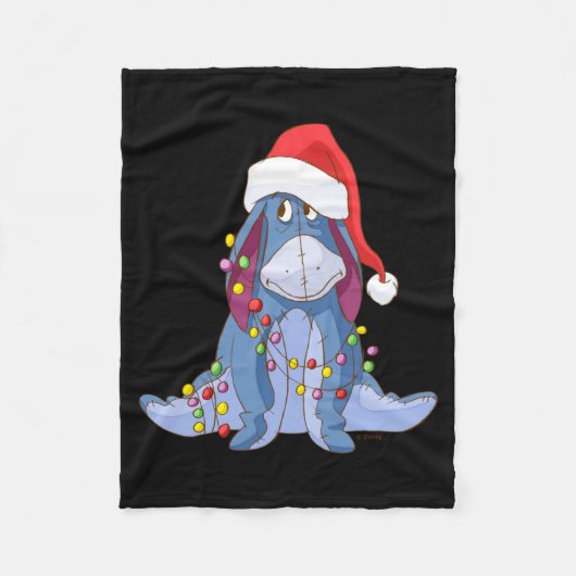 Eeyore Santa Claus Fleece Deken (Voorkant)