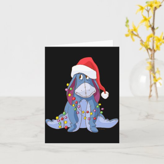 Eeyore Santa Claus  Kaart (Gele Bloem)