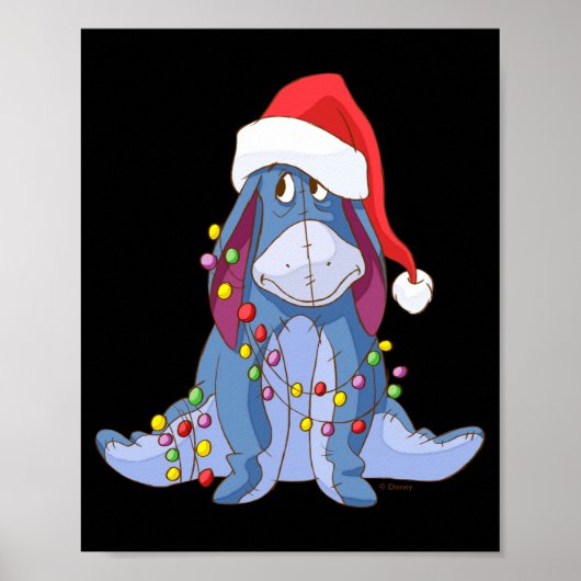 Eeyore Santa Claus  Poster (Voorkant)