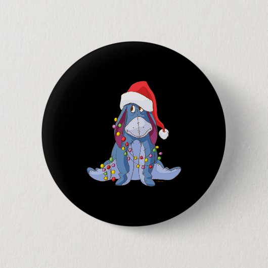 Eeyore Santa Claus Ronde Button 5,7 Cm (Voorkant)