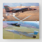 EF-111 RAVEN en F-111 AARDVARK Vierkante Klok (Voorkant)