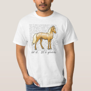 Ef het. Het is glanzend. T-shirt