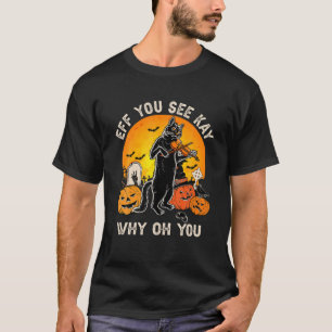 Ef je ziet hoe je denkt waarom je zwart kat viool  t-shirt