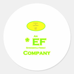 EF - Milieuvriendelijk bedrijf1 Ronde Sticker