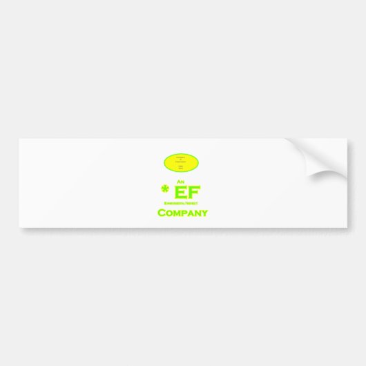 EF - Milieuvriendelijk bedrijf 2 Bumpersticker (Voorkant)