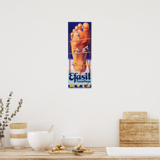 EFASIT Fusspflege Foot Cream Lotion Pedication Ad Poster (Keuken)