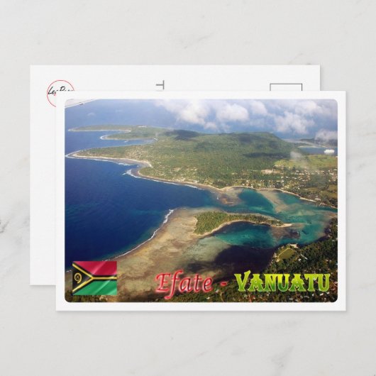 EFate - Erakor Island - Aerial Uitzicht - Vanuatu  Briefkaart (Voorkant / Achterkant)