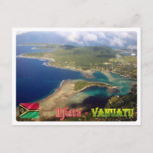 EFate - Erakor Island - Aerial Uitzicht - Vanuatu Briefkaart (Voorkant)