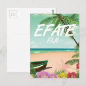 Efate Fiji Pacific reisposter Briefkaart (Voorkant / Achterkant)