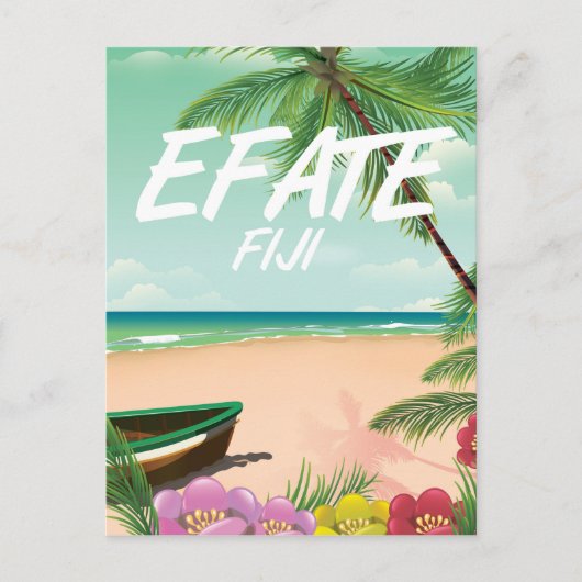 Efate Fiji Pacific reisposter Briefkaart (Voorkant)