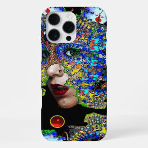 EFEEM/ VROUW MET KLEURRIJK FRACTAL MASKER iPhone 16 PRO MAX HOESJE