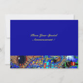 EFEEMER, Mardi Gras Masquerade Feest black blue Kaart (Achterkant)