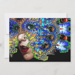 EFEEMER, Mardi Gras Masquerade Feest black blue Kaart
