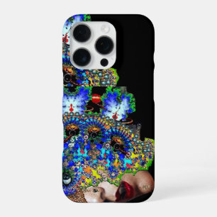 EFEEMER/ VROUW MET KLEURRIJK FRACTAL MASKER iPhone 16 PRO HOESJE