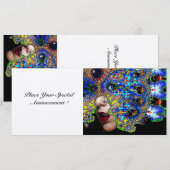 EFEEMER zoete 16 masquerade bal zilver Kaart (Voorkant / Achterkant)