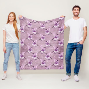 Efemeer Lavendel Papier Serie Design 10 Fleece Deken