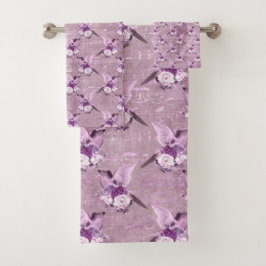 Efemeer Lavendel Papier Serie Ontwerp 10 Bad Handdoek