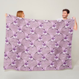 Efemeer Lavendel Papier Serie Ontwerp 10 Fleece Deken