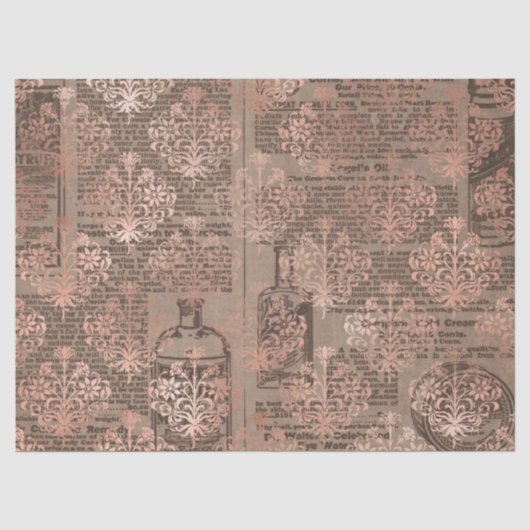 Efemeer Roze Goud Papier Serie Design 6 (Voorkant)