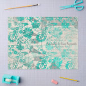 Efemeer Turquoise Papier Serie Design 4 (Craft)
