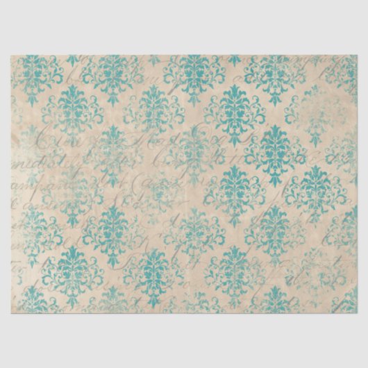 Efemeer Turquoise Papier Serie Ontwerp 12 (Voorkant)
