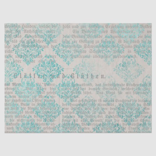 Efemeer Turquoise Papier Serie Ontwerp 17 (Voorkant)