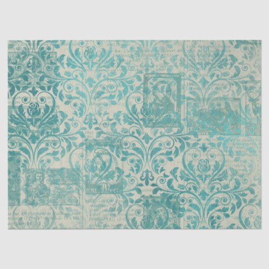 Efemeer Turquoise Papier Serie Ontwerp 19 (Voorkant)