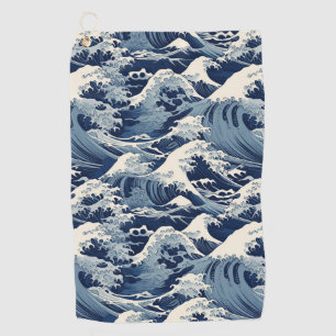 efemere kam: Hokusai-golven opnieuw voorgesteld Golfhanddoek